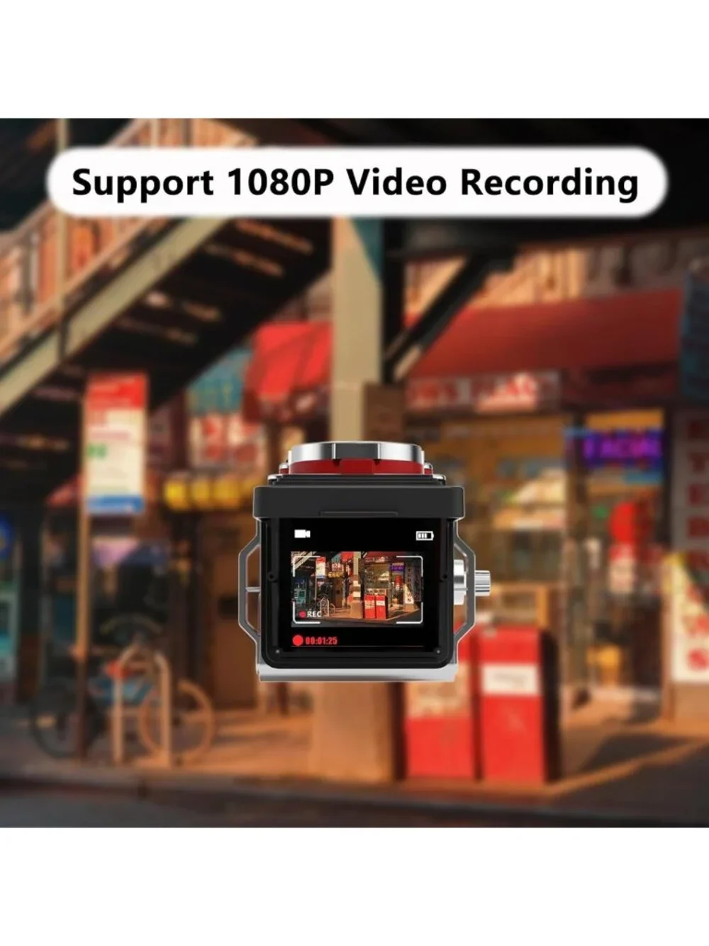 Vintage Mini Digital Camera - Retro Point & Shoot, 1080P Video, 12MP Photos